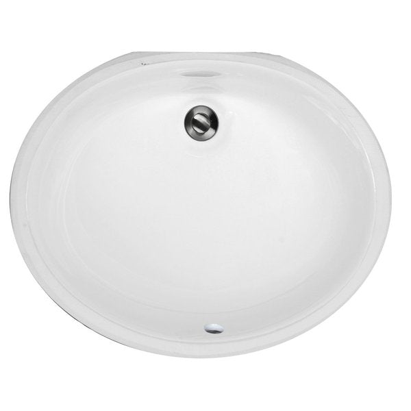 17 Inch X 14 Inch Undermount Ceramic Sink In White