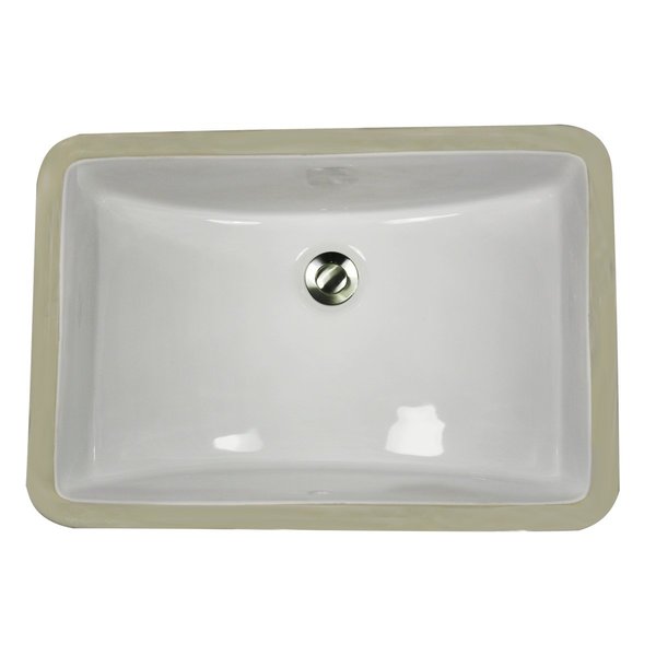 18 Inch X 12 Inch Undermount Ceramic Sink In White