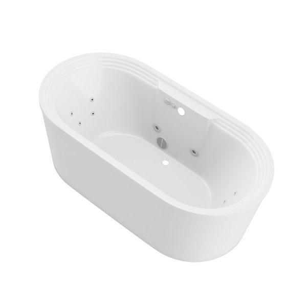Royale 34 x 67 Oval Freestanding Whirlpool Bathtub