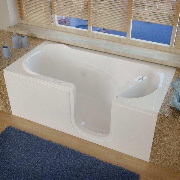 MediTub Step-In 30 x 60 Right Drain White Whirlpool Step-In Bathtub
