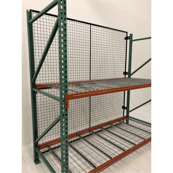 Pallet Rack Safety Back Panel,  108"Wx60"H W/3" Offset Drop-In Brackets
