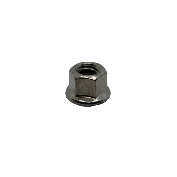 Flange Nut,  3/8"-16,  Steel,  Zinc Plated