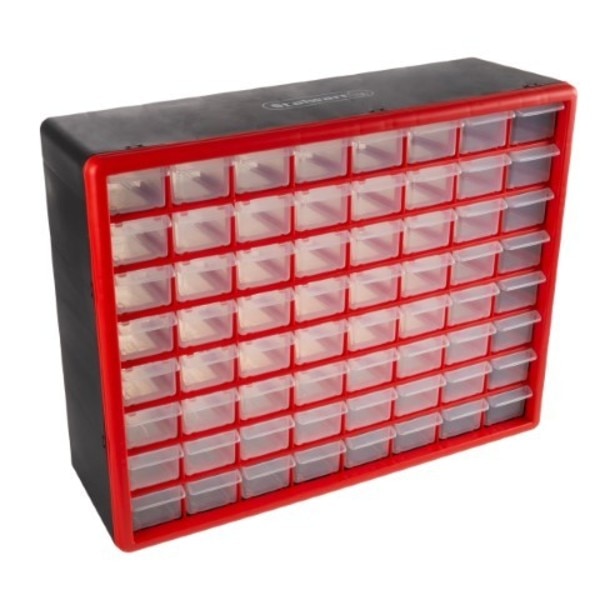 64 Drawer Storage Plastic Organizer for Desktop / Wall Mount | Hardware,  Parts,  Crafts,  Beads/ Tools