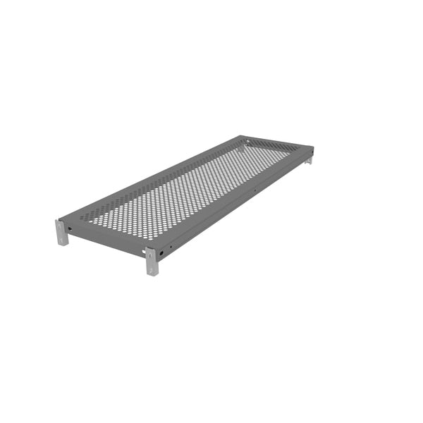 Z-Line Additional Perf. Steel Shelf W/ Clips,  36"Wx12"Dx1 5/16"H, Gry