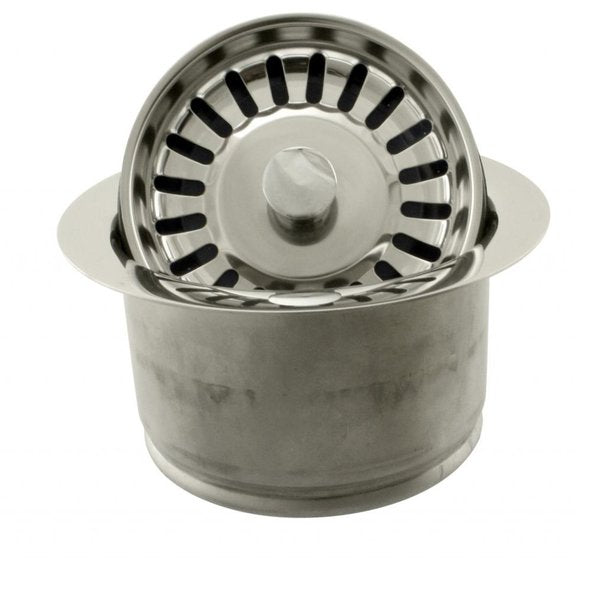 InSinkErator Style Extra-Deep Disposal Flange and Strainer in Polished Nickel