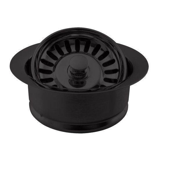 InSinkErator Style Disposal Flange and Strainer in Powder coated Flat Black