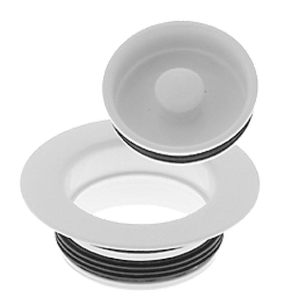 Universal Replacement Disposal Flange and Stopper in Powdercoated White