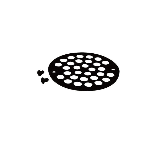 4" O.D. Shower Strainer Cover Plastic-Oddities Style in Powdercoated Black