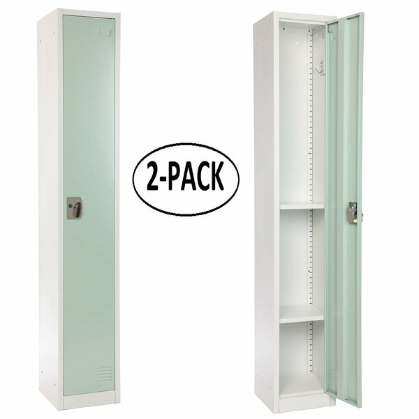 Large Single Door Locker,  Misty Green,  2PK