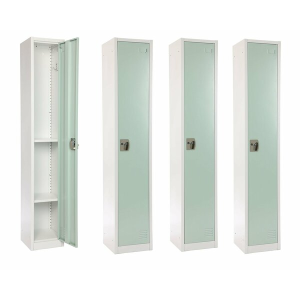 Large Single Door Locker,  Misty Green,  4PK