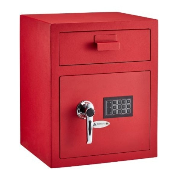 1.1 cu. ft. Steel Digital Depository Safe with Digital keypad,  Red