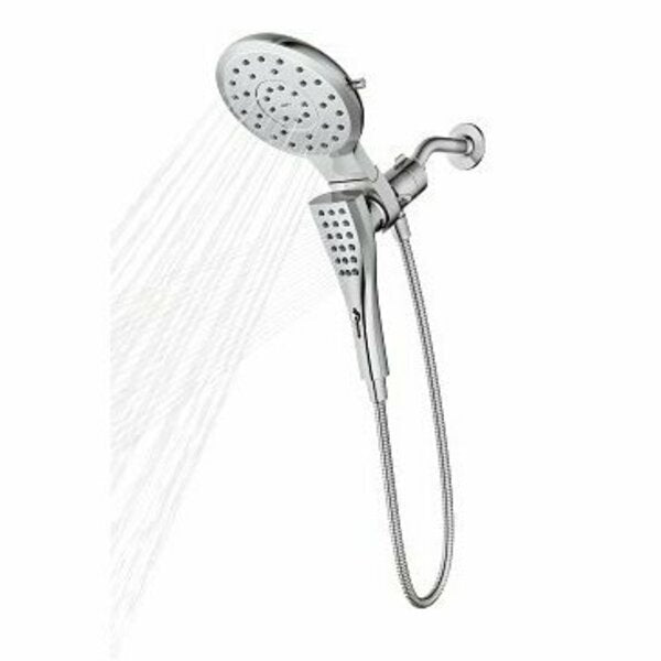 8-Function 7in Diameter Showerhead with Handshower in Chrome