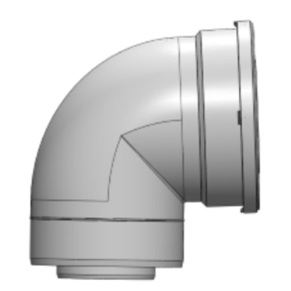 Non Condensing Vent Elbow 90,  3x5 Concentric