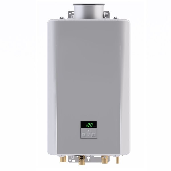HE 199k BTU Natural Gas Interior Tankless Water Heater with Pump