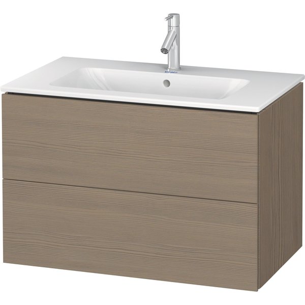 L-Cube Two Drawer Wall-Mount Vanity Unit Oak Terra
