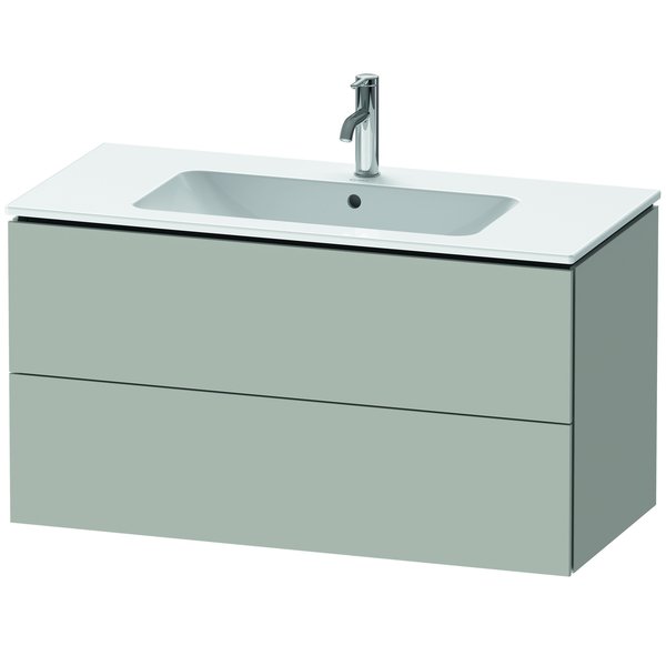 L-Cube Wall-Mounted Vanity Unit Concrete Gray Matt