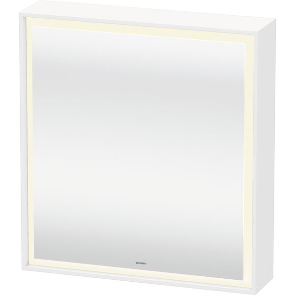 L-Cube Mirror Cabinets,  25 5/8 X6 1/8 X27 1/2  White,  Light Field,  Hinge Position: Right