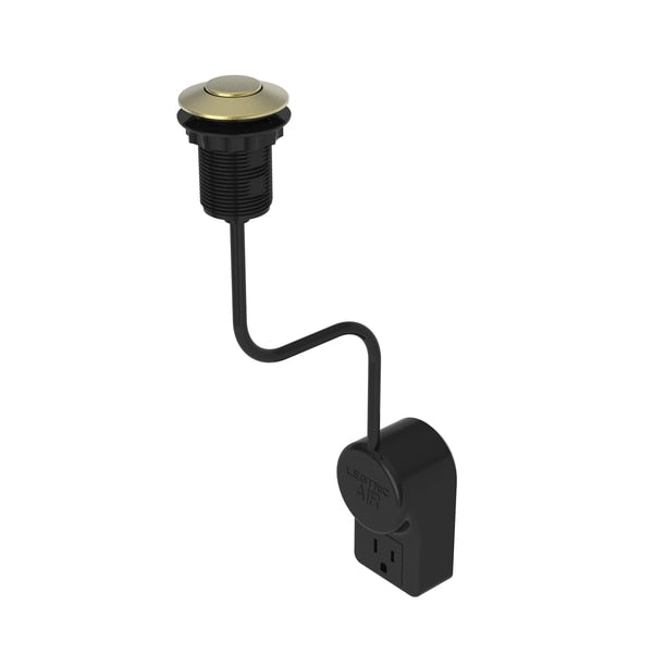 Air Activated Disposer Switch in Satin Brass (Pvd)