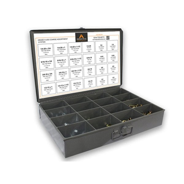 1275 Piece Grade 8 USS Coarse Thread Bolt and Nut Drawer Assortment