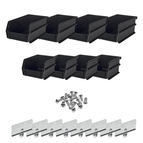 Polypropylene Polypropylene Bin Kit,  Black