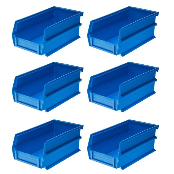 Polypropylene Polypropylene Bin Kit,  7.375 in. D x 3 in. H x 4.125 in. W,  Blue