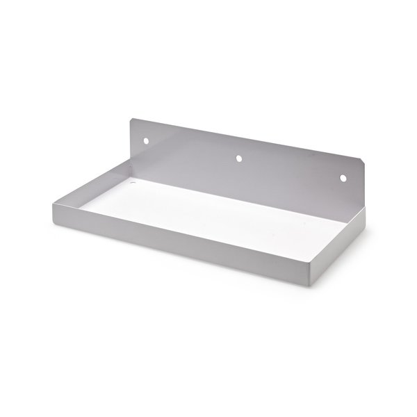 12 In. W x 6 In. D White Epoxy Coated Steel Shelf for 1/8 In. and 1/4 In. Pegboard