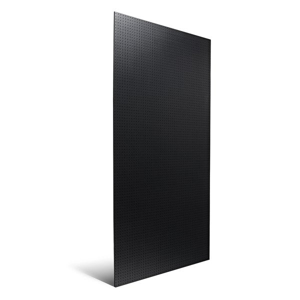 48 In. W x 96 In. H x 1/4 In. D Black ABS Textured Pegboard with 1/4 In. Hole Size