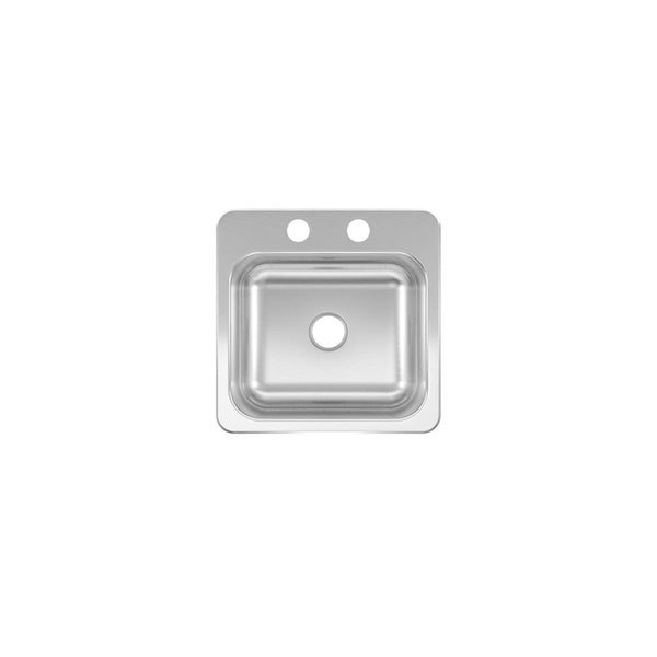 15 x 15 in. Stainless Steel Top Mount Single Bowl Bar Sink