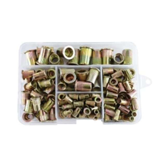 Astro Pneumatic ASTRN120 Assortment Steel Rivet SAE Fractional Nut - 120 Piece