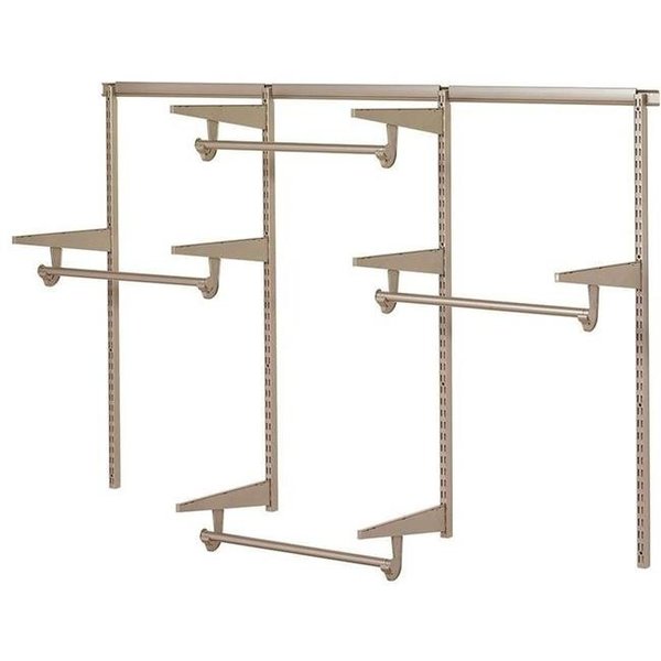 Knape & Vogt 244975 6 ft. Closet Culture Kit; Champagne Nickel