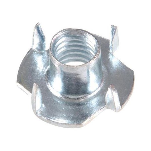 T-Nut,  4 Prongs,  5/16"-18,  Steel