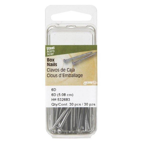 532683 6D Steel CD30 Box Nails- pack of 6