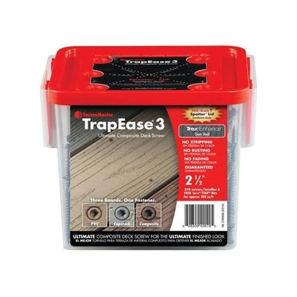 Fastenmaster FMTR3212350SLPB TrapEase 2.5 in. Ultimate Deck Screw Bucket  350 Piece