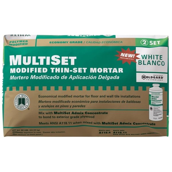 Custom Building Products  White MultiSet Modified Thin-Set Mortar  MSMW50