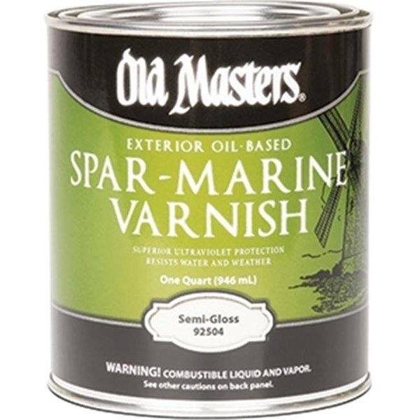 Old Masters 92504 Semi Gloss Spar Marine Varnish - 1 Quart