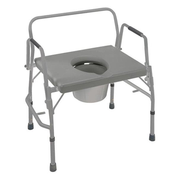 DMI 802-1203-0300 DMI Extra-Wide Heavy-Duty  Drop-Arm Steel Commode