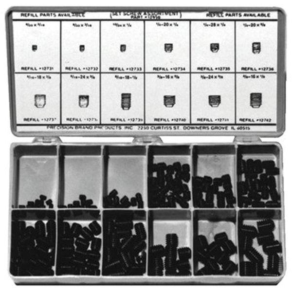 Socket Head Cap Screw Assortment,  Steel,  200 PCS
