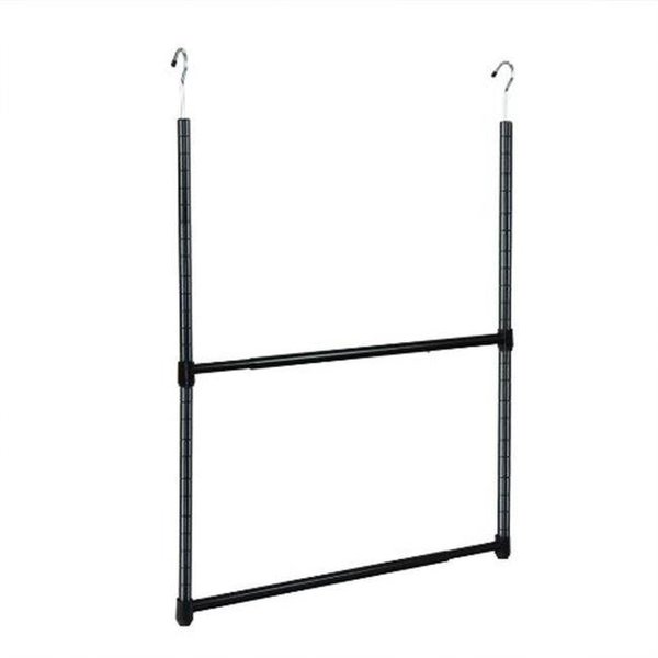 Oceanstar Design Group ACR1538C 2-Tier Portable Adjustable Closet Hanger Rod; Chrome