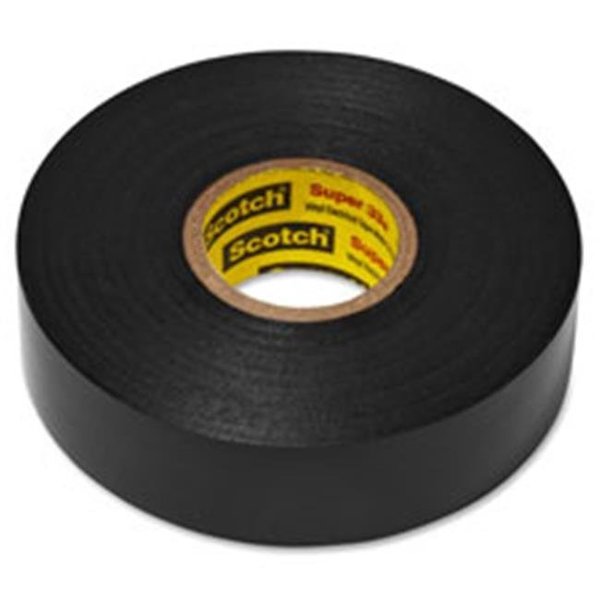 3M MMM6132BA10 Super 33 Plus Vinyl Electrical Scotch Tape; 10RL-CT; Black