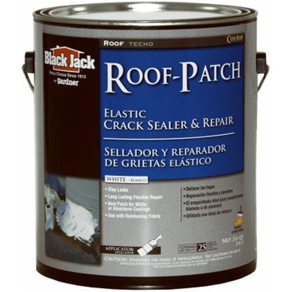 Gardner-Gibson 5227-1-20 Black Jack White Acrylic Roof Patch; 3.6 qt.