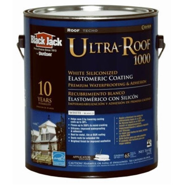 Gardner-Gibson 5530-1-20 Black Jack Ultra-Roof 1000 White Siliconized Elastomeric Roof Coating; 3.6 qt.