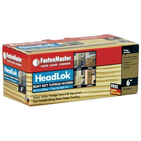 FastenMaster FMHLGM006-50 6 in. Headlok Screw; 50 Pack