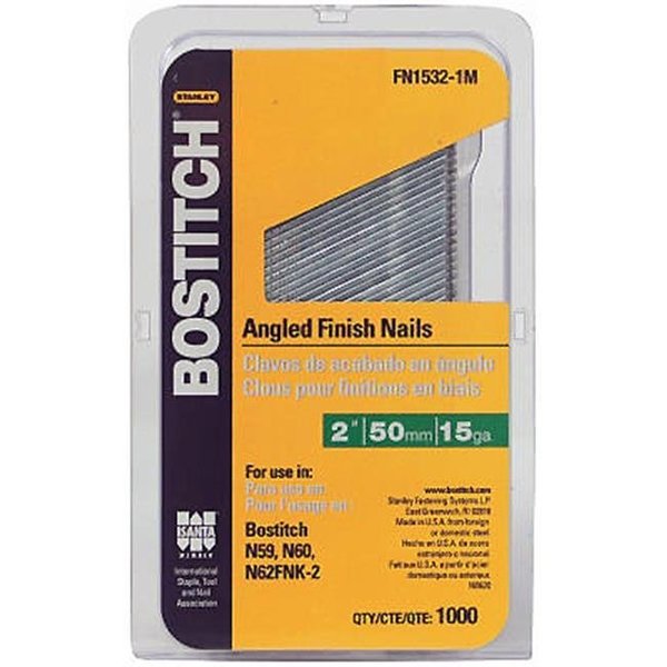 Stanley Bostitch FN1532-1M 2 in. Finish Nail; 15 Guage - 1000 Pack