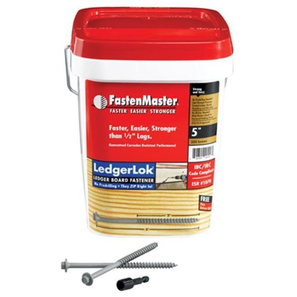 FastenMaster FMLL005B-250 5 in. Ledgerlok Screw; Pack - 250