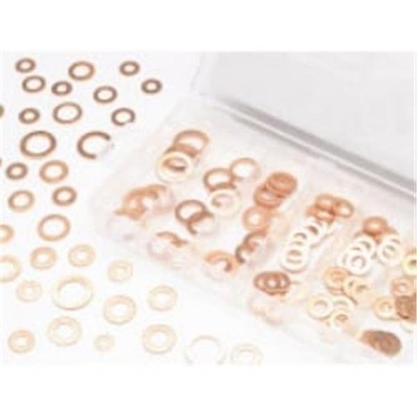 Flat Washer Assortment,  Copper,  110 PCS