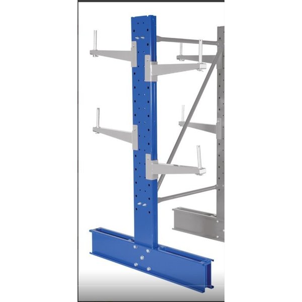 Blue Steel Standard Double Upright Cantilever 6ft Height 24" Arm