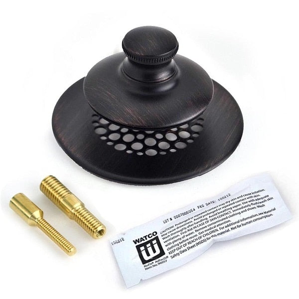 Universal NuFit Bronze Push Pull Tub Stopper,  Grid,  Silicone,  2-Pin