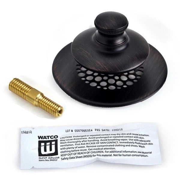 Universal NuFit Bronze PP Bathtub Stopper,  Grid,  Silicone,  Combo