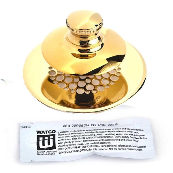 Univ. NuFit Push Pull Bath Stopper w-Grid - Silicone