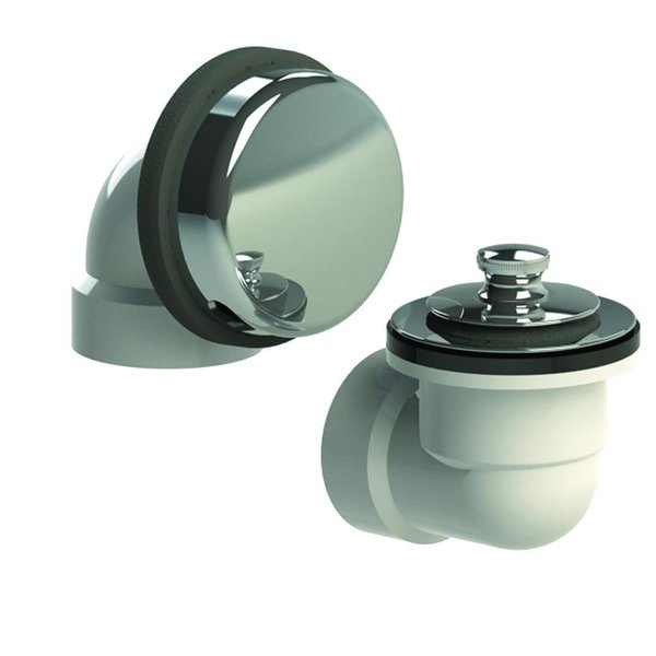 901 Series Sch. 40 PVC Bath Waste Half Kit w-Lift-Turn Bath Stopper,  Chrome